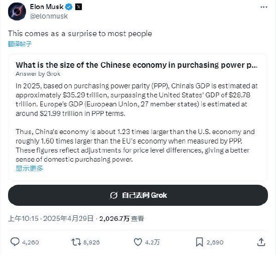 好牛配资 马斯克与达利欧激辩：中国和美国，哪个才是最大的制成品消费国？