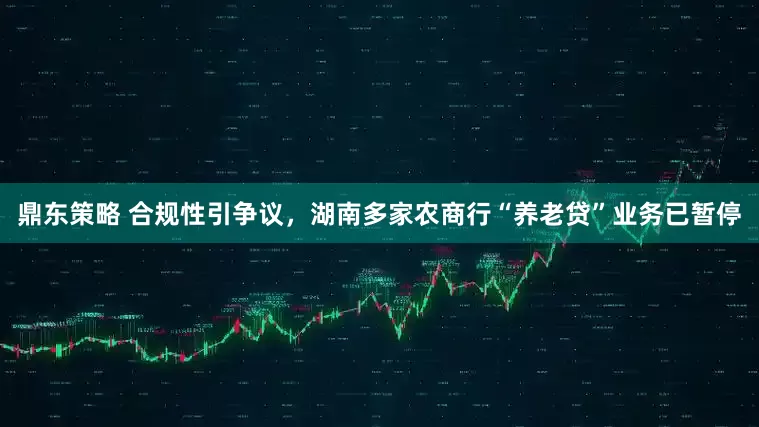 鼎东策略 合规性引争议，湖南多家农商行“养老贷”业务已暂停